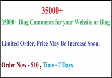 35000+ Blog Comments for your Website or Blog