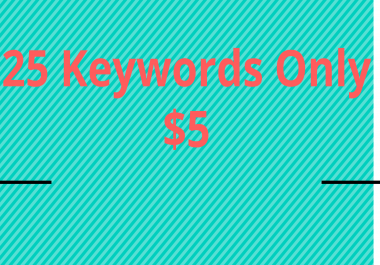 Research 25 High search Volume Keyword For your Site