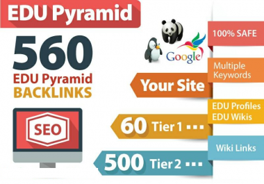 Provide Super Edu Pyramid With 560 Edu Backlinks & Wiki Backlinks