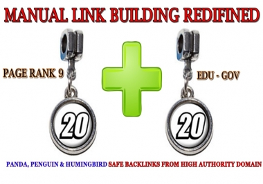 20 PR9 + 20. EDU -. GOV Backlinks From Authority Domains
