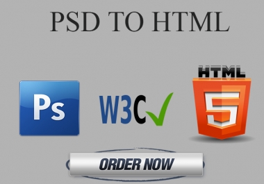 Convert any PSD to HTML responsive Professionally