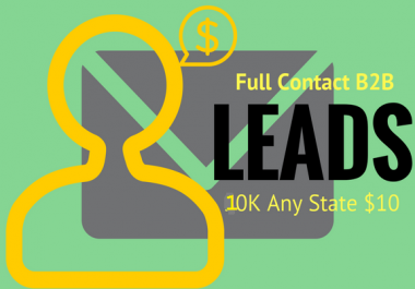 10K Full Contact B2B Leads