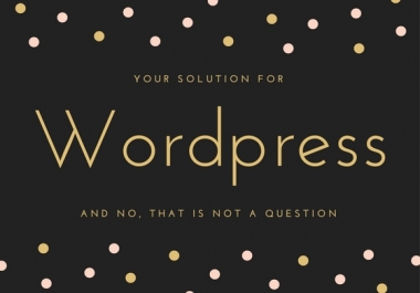 Create an OUTSTANDING wordpress website or blog