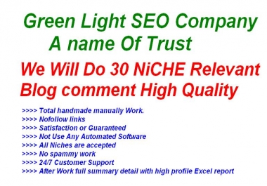do 30 NICHE Relevant Blog Comment High Quality