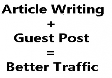 Quality Article Writing and Guest Post