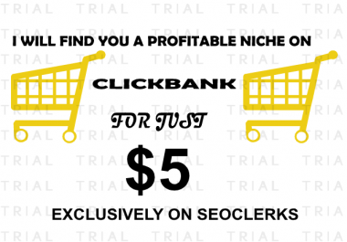 Find you a highly PROFITABLE niche on clickbank
