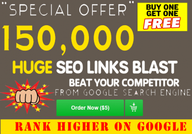 BUY 1 GET 1 FREE I will do kaboom 150,000 GSA Links Blast