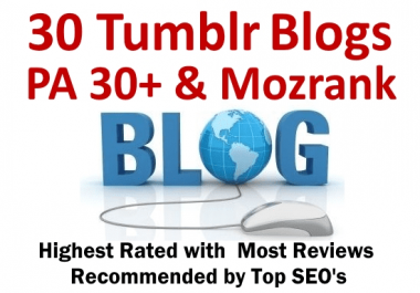 give you 30 expired Tumblr blogs PA 30 plus