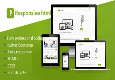 Create responsive html website template