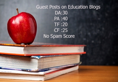 Publish 3 guests posts on 3 Education Blogs (DA:35, PA:40)