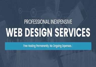 5 page website design with free hosting,  domain and ssl certficate
