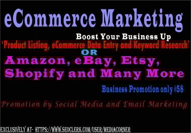 Do Any Sort Of ECommerce Data Entry And Posting