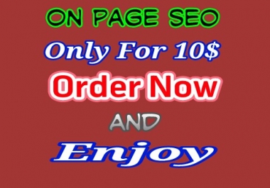 On Page Seo For Your Website Only For 5