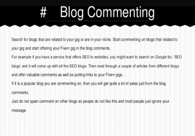 create best 120 quality blog commenting for your business and website