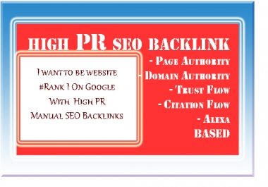 Rank on google 1st-page with Hi PR 6-9 SEO backlink to HQ SEO optimization