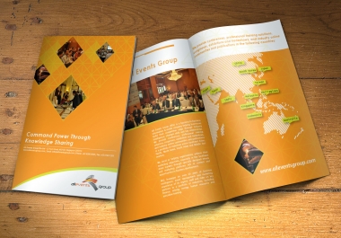 Design professional and eye catching print ready bio-fold brochure
