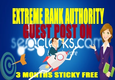 Extreme Rank Authority 10 PBN Post,  Average DA35,  PA30,  TF25