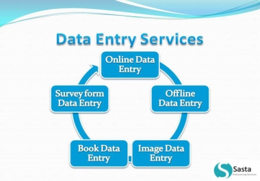 Complete any type of Data Entry work,  5 hours for 5