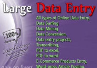 data entry/word/excel/typing/create articles