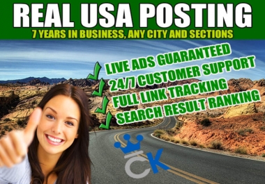 CRAIGSLIST AD POSTING 50 Ads Live Guaranteed FREE IMAGES