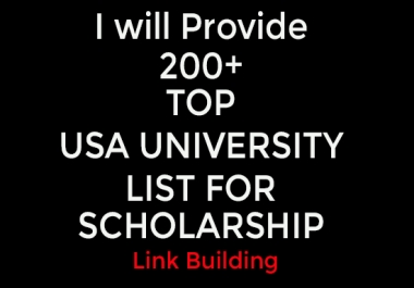 Provide you Top 100+ US University. EDU List for Scholarship Campaign