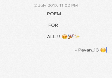 POEMS FOR ALL THE AGES ON ANY TOPIC