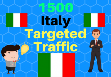 1500 Italy TARGETED Human traffic to your web or blog site Get Adsense safe Good Alexa rank