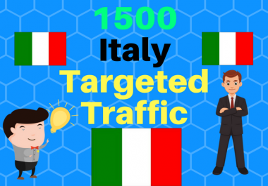 1500 Italy TARGETED Human traffic to your web or blog site Get Adsense safe Good Alexa rank 