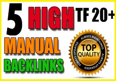 5 Quality TF 20+ PBN Backlinks with Unique Content - Manual PBN posts