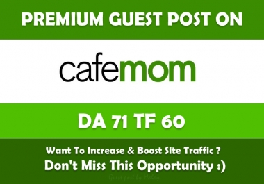 Publish a guest post on Cafemom DA76
