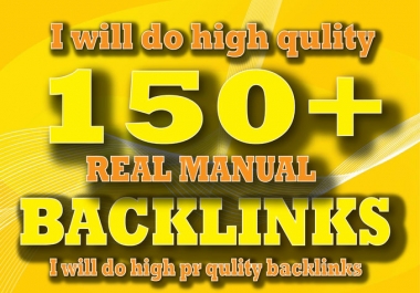 Create 150 Manual SEO Backlinks, For You
