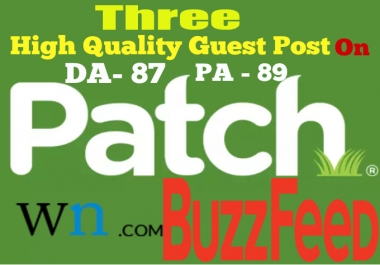 Give You 3 High Authority Guest Post Backlinks DA 80+