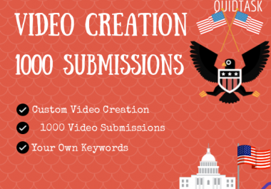Create a video and submit on 1000 Websites with backlink and keywords