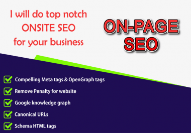 Top Notch Onsite Seo For Your Business Website Or Blog