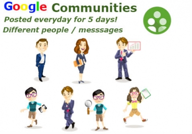 Post your website/messages to Google+ Communities for 1 Week