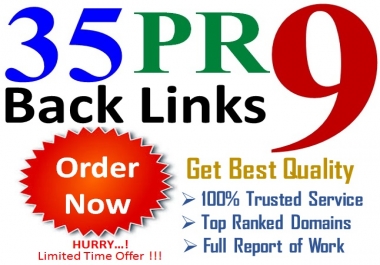 Get 35 high quality SEO Backlinks from PR9 for Top rankings on Google 2017
