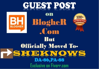 Write and Publish Guest Post On Sheknows DA86