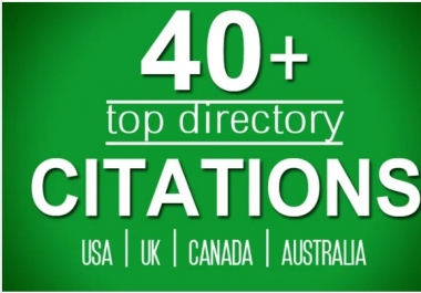 Do 40 Directory Citations For Usa, Uk, Canada Local Seo