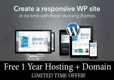 Impressive Wordpress Website Design with 1 Year Hosting Domain