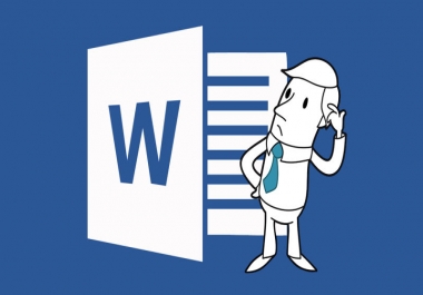 Any type of work in MS WORD