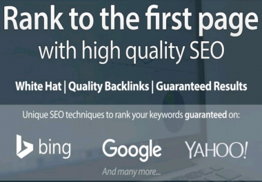 Skyrocket your website ranking on the first page of Google 100 legit