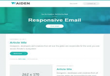 DESIGN A RESPONSIVE HTML EMAIL TEMPLATE