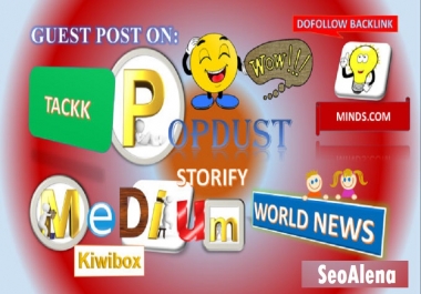 Write and Submit Guest Posts On 7 HQ Blogs DA45+ DR55+