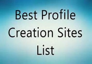 provide 40 high quality profile creation backlinks for your website