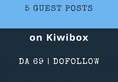 Publish 3 Guest Post on Kiwibox DA 69 Dofollow