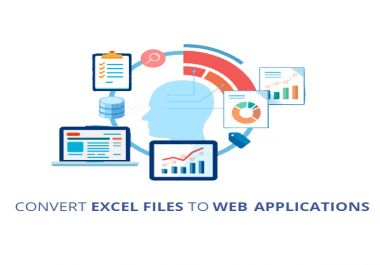 Convert excel one file or one SPREADSHEETS to web application
