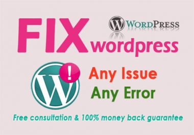 Fix Wordpress Issues,  Errors and Bugs