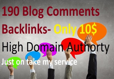 Submit 190 Blog Comments High Quality