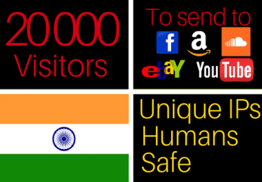20k + traffic visitors from India to your website