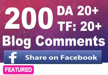 Do 200 High Quality Dofollow Blog Comments Backlinks